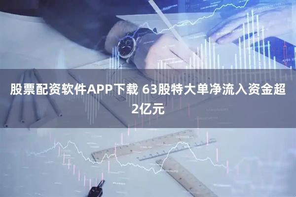 股票配资软件APP下载 63股特大单净流入资金超2亿元